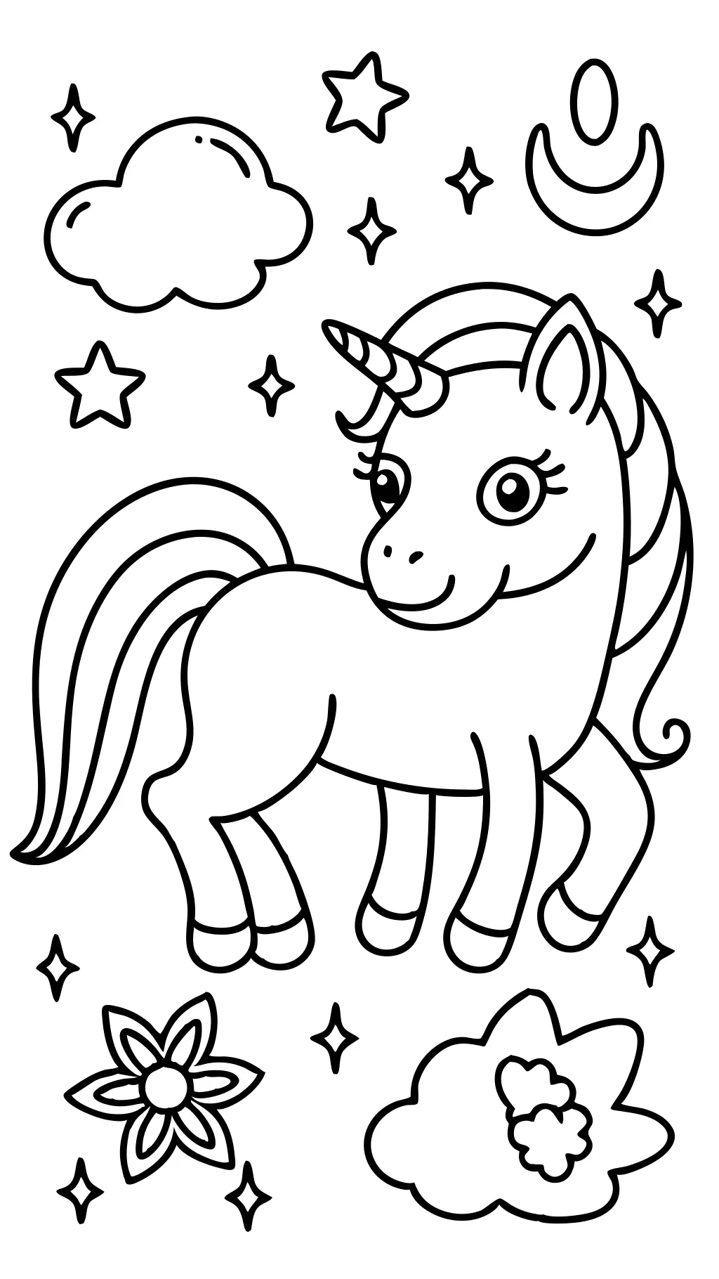 printable coloring pages of unicorns